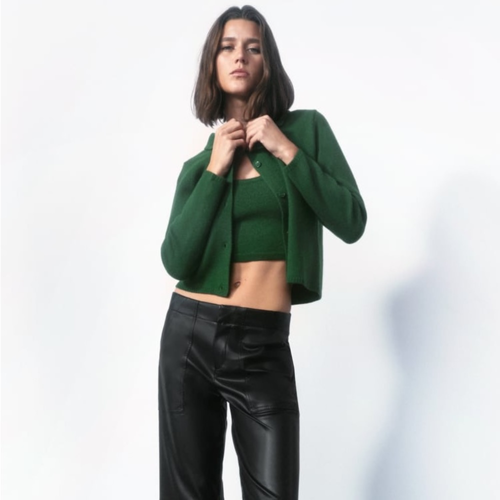 Zara Set - 100% Wool Strappy Top & Flap Jacket